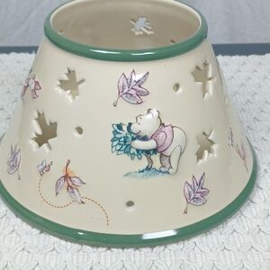 Vintage DISNEY WINNIE THE POOH & FRIENDS CERAMIC JAR CANDLE "LAMP SHADE" TOPPER
